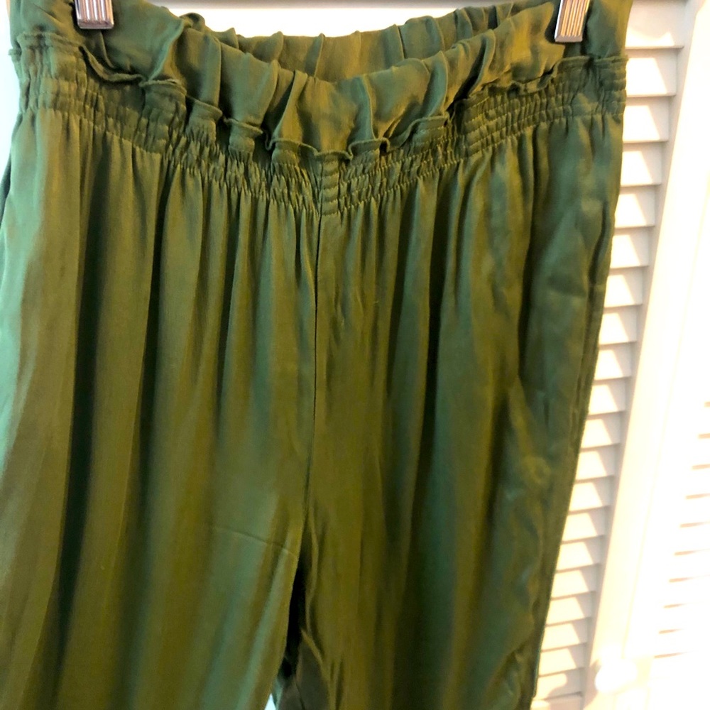 Satin wide leg pants